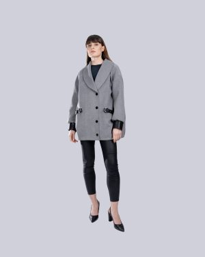 grey oversize women's cashmere BNC-51