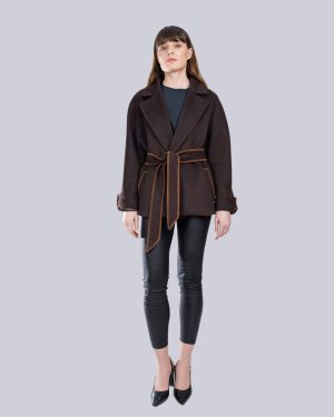 brown piping cashmere BNC-79