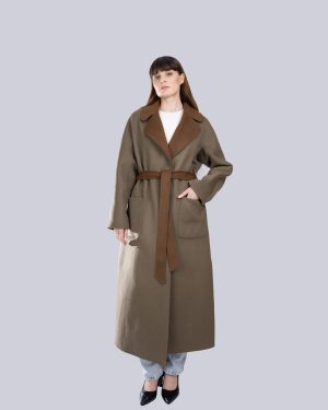 mink and brown reversible alpaca coat BNC-A1